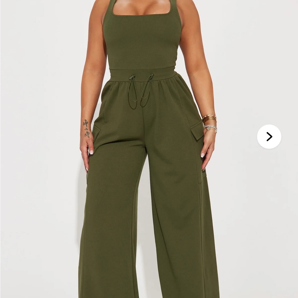 Fashion Nova Forest Green Jumpsuit
